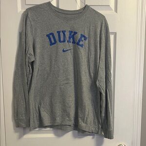 Nike Gray Long Sleeve Duke Tee